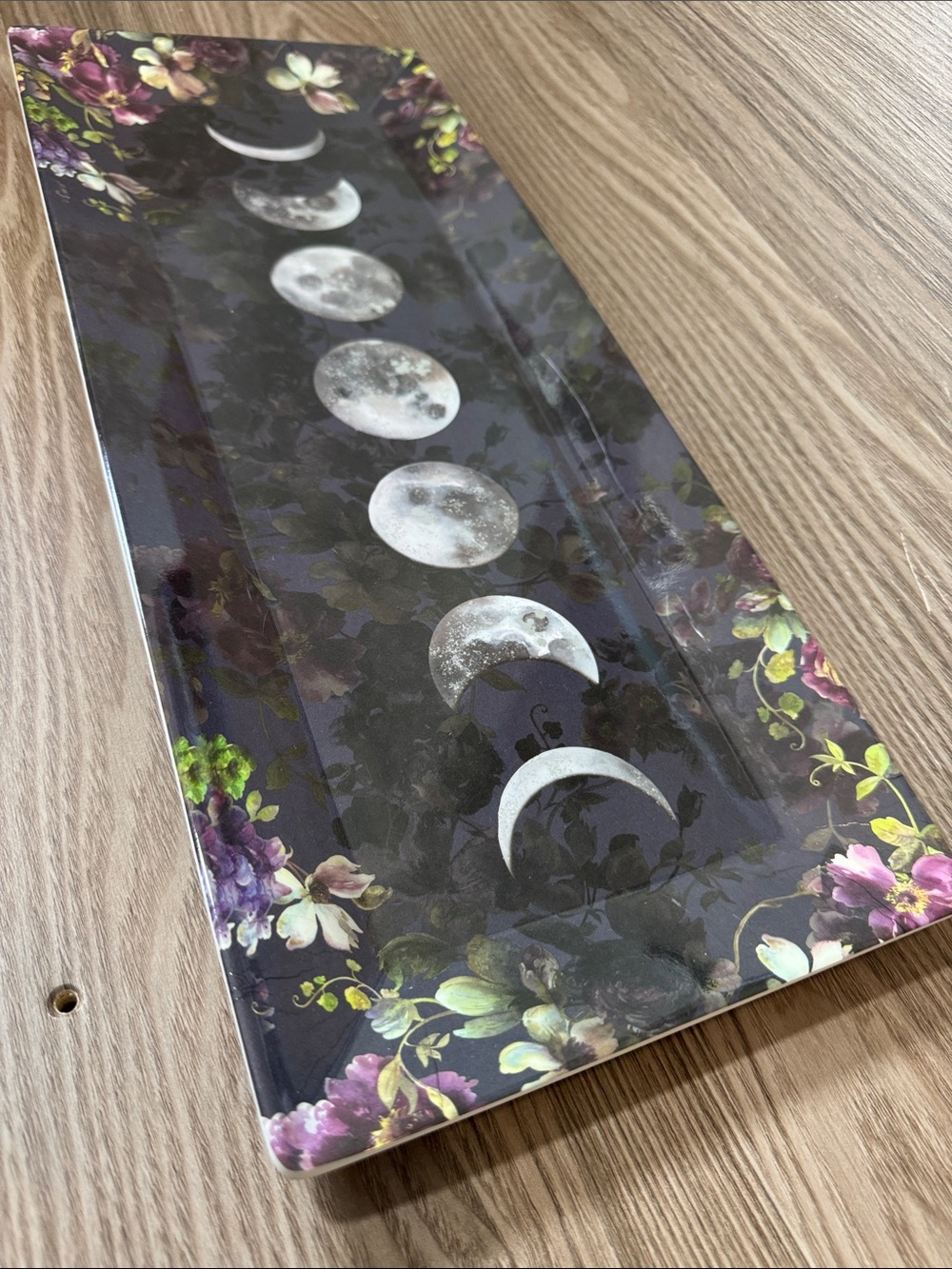 Moon Phase Art Tray - Purple Floral